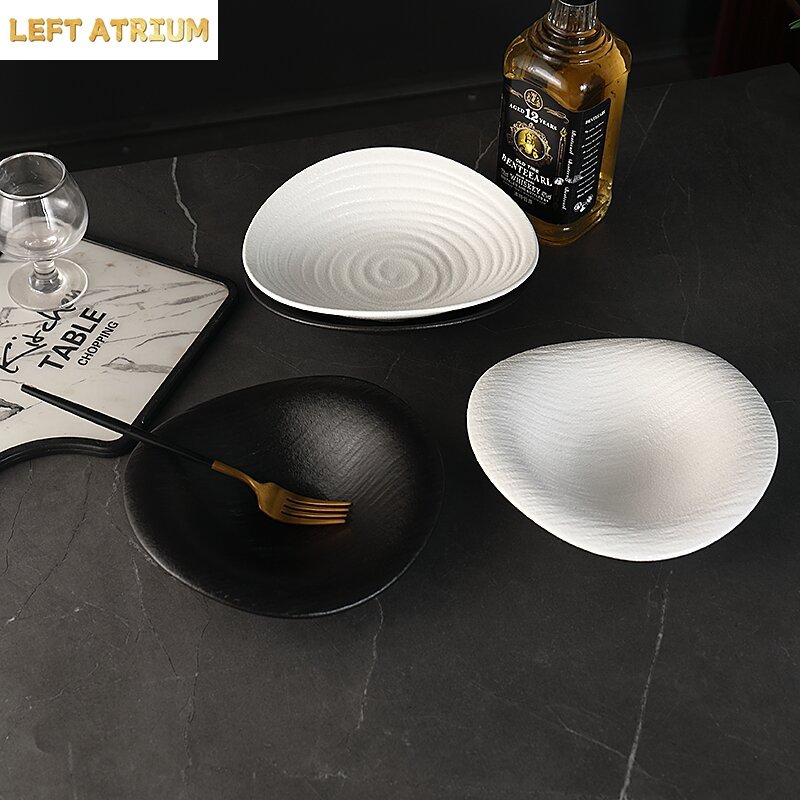 Home Cooking Dinner - Talerz ceramiczny w paski Creative Cloud,