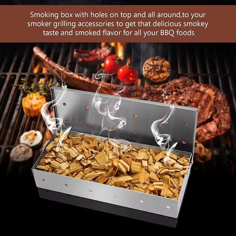 Smoker Box Wood Chip - Pojemnik do wędzenia ze stali nierdzewnej