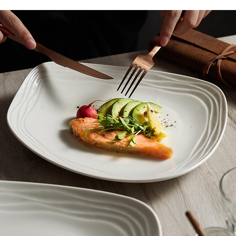 Home Cooking Dinner - Proste ceramiczne talerze obiadowe naczynia do