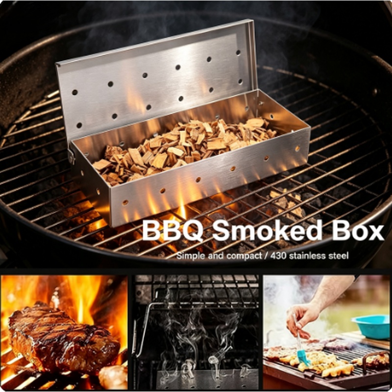 Smoker Box Wood Chip - Pojemnik do wędzenia ze stali nierdzewnej