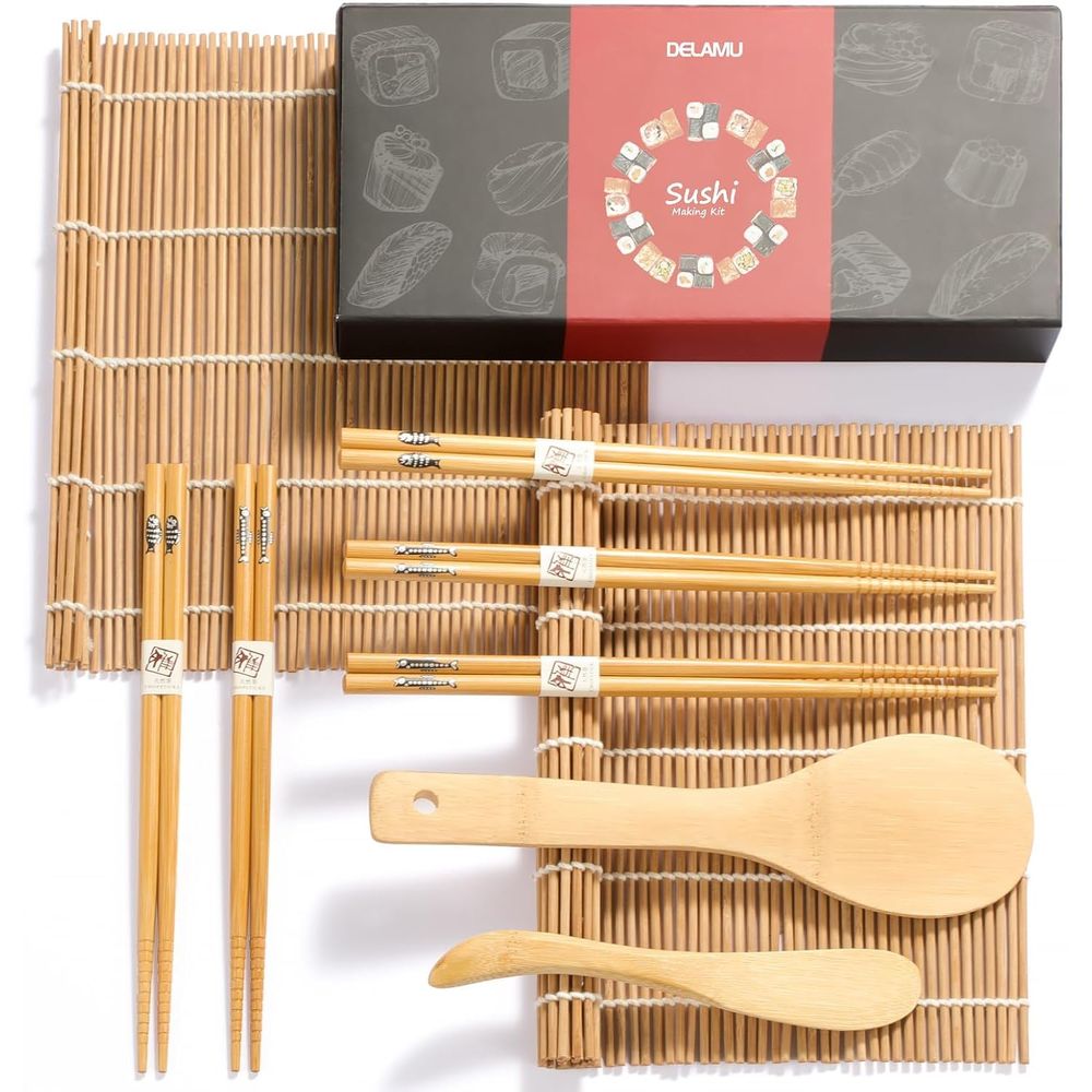 Sushi Mat Bamboo - Zestaw do sushi premium z matami