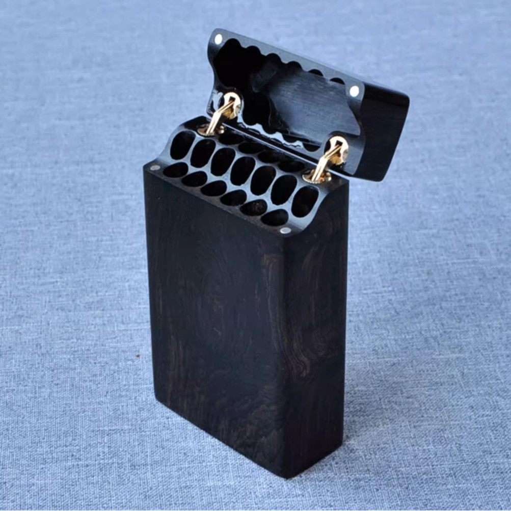 Ebony Flip Cigarette Case Prze – Smoker Box Wood Chip recenzja i cena