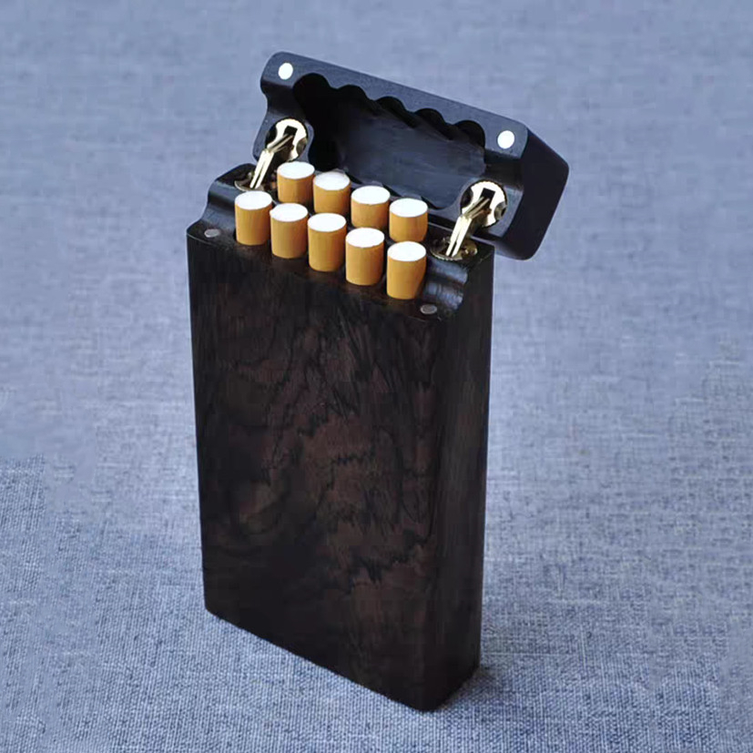 Ebony Flip Cigarette Case Prze – Smoker Box Wood Chip recenzja i cena