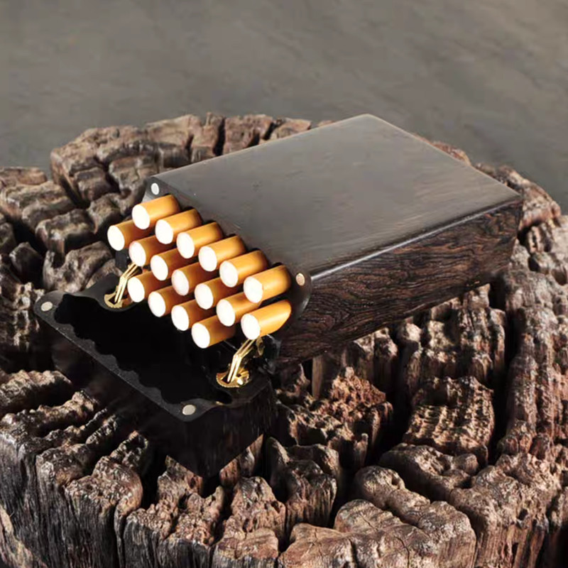 Ebony Flip Cigarette Case Prze – Smoker Box Wood Chip recenzja i cena